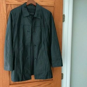 Black genuine leather blazer/jacket sizeL